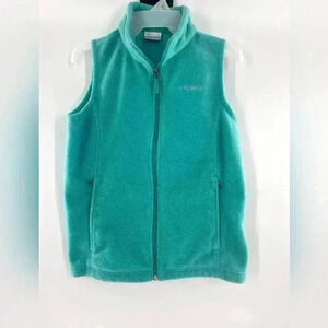 Columbia girls size large (14/16) mint green vest with full zip